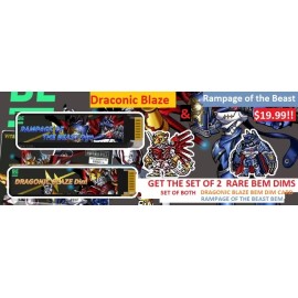 Bandai BEMEMORY RARE SET Vol. 1 DRAGONIC BLAZE & RAMPAGE OF THE BEAST BEM $20 FOR PAIR