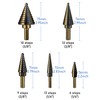 Chazcool Step Drill Bit, 5PCS HSS Titanium Step Drill Bit