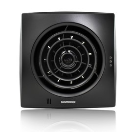 100mm Timer Environment friendly Black Quiet Powerful Bathroom Extractor Fan 4 inch Shower Wall or Ceiling Mounted Ventilation Moist Control for 100 mm Ducting Toilet wandventilator abluft ventilator