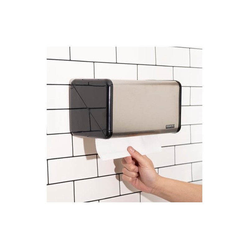 TERAMOTO Stainless Steel Paper Towel Holder, Black