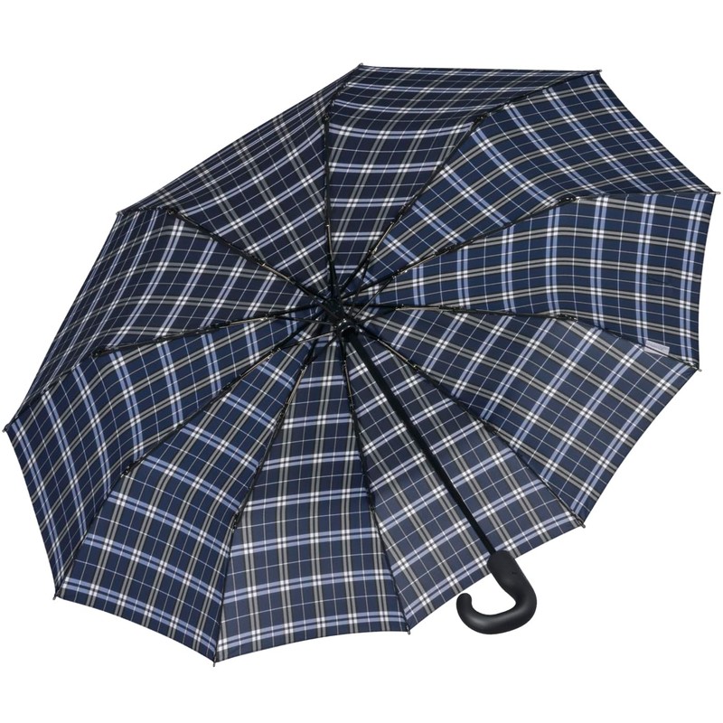 iX-brella Men's Pocket Umbrella Open-Close Automatic Round Hook Handle, Carbon