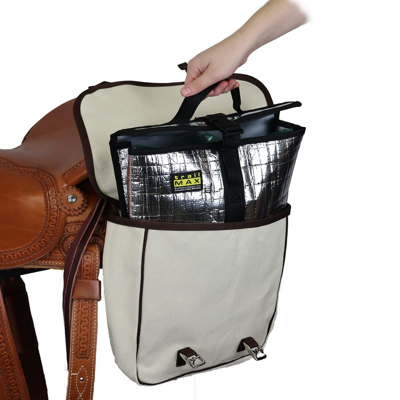 TrailMax Grab-and-Go Horse Saddle Bag Inserts, Removable Saddlebag Liners, 7"x7"x3.5"