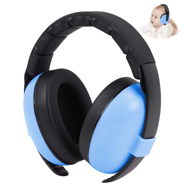 YANKUIRUI Baby Ear Defenders Noise Cancelling Headphones Ear Protection Adjustable Earmuff For Age 3 months To 3 Years At Firework, Concert, Cinema(Blue)