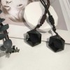 Black Obsidian Hexagram Pendant Necklace Healing Protection Crystal Jewelry