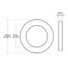 uxcell Rubber Flat Washers 12mm OD 7mm ID 3mm Thickness