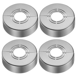 sourcing map Wall Split Flange, 4 Pcs 62x20 mm - Cuttable ABS Round Escutcheon Plate Cover Buckle, Shower Arm Flange for 20/25/33mm(0.8/1.0/1.3 Inch) Water Pipe Faucet Decoration (Gray)