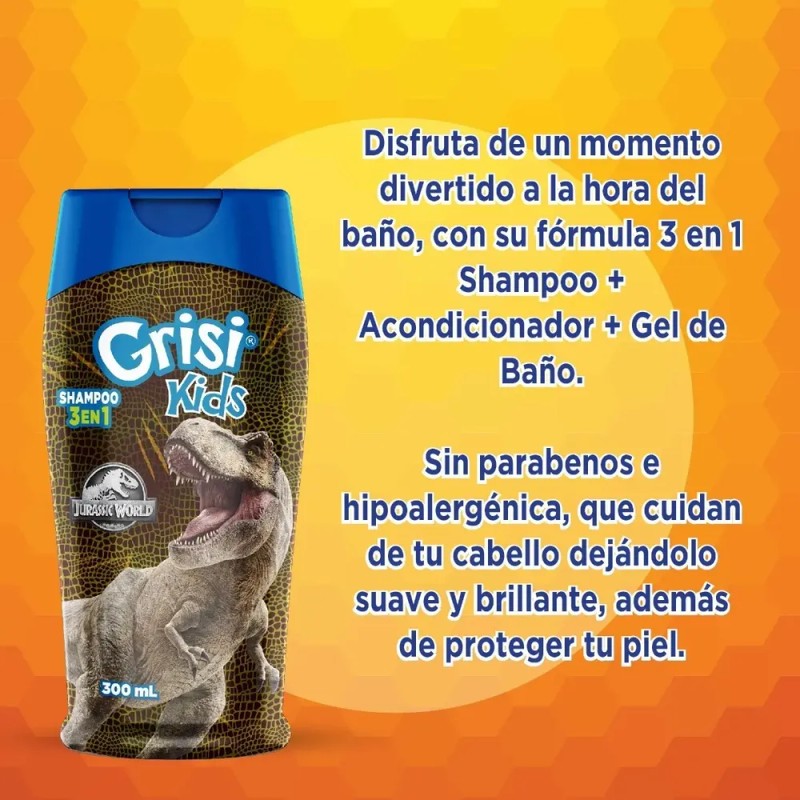 Shampoo 3 En 1 Grisi Kids Jurassic World 300ml