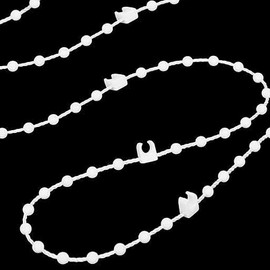 1 PCS 10 Meter 100 clips Vertical Blind Bottom Chain for 3.5 Inch/ 89mm Slats,vertical blind chain,vertical blinds repair parts for 3.5 Inch/ 89mm Blind Bottom Chain Slats(10Meter Long,White)