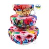 Handmade Reusable Cotton Fabric Bowl Covers - Two Layers of