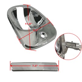 ASTAMOTOR Chrome Door Handle Cover Left Right Fit for 2008-2017 Freightliner Cascadia, Pair