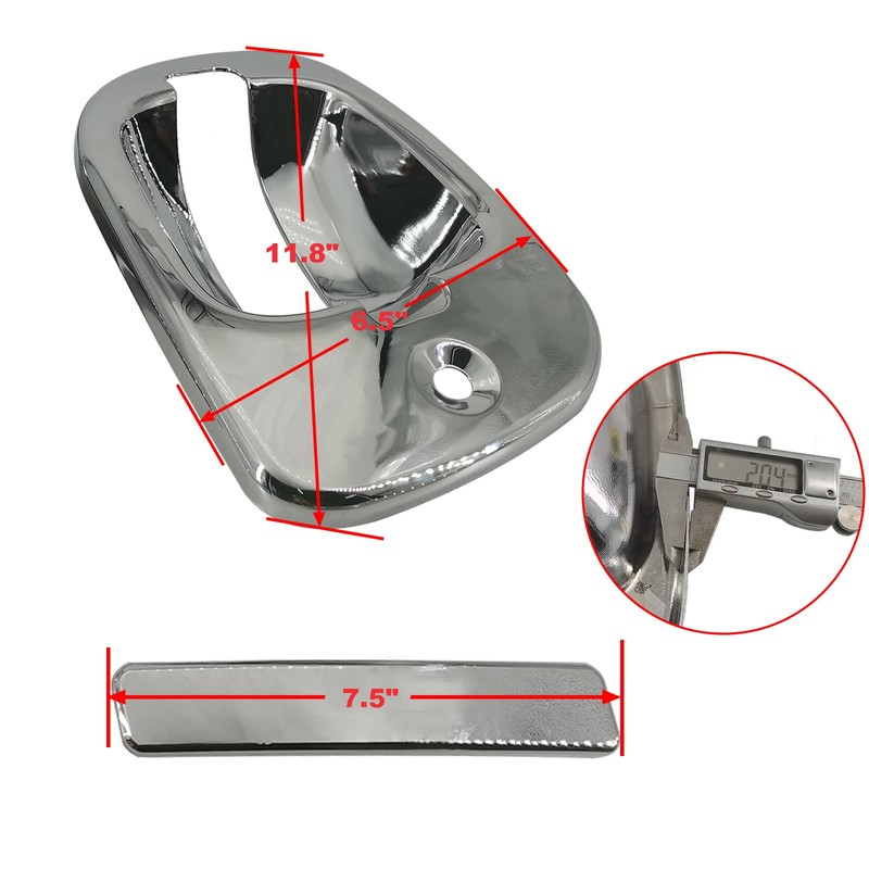 ASTAMOTOR Chrome Door Handle Cover Left Right Fit for 2008-2017