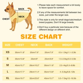 4Pcs Dog Shirt Dog Summer Clothes Sleeveless Doggy T-Shirt Colorful Puppy Tank Tops Breathable Vest Tshirts for Small Medium Dogs Cat Clothing (4pcs(Yellow+White+Green+Pink), XL(5.5-7.5kg))