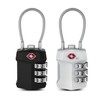 TSA Certified Soft Gel Wire Combination Lock TSA Wire Combination Lock (Black) 2ea