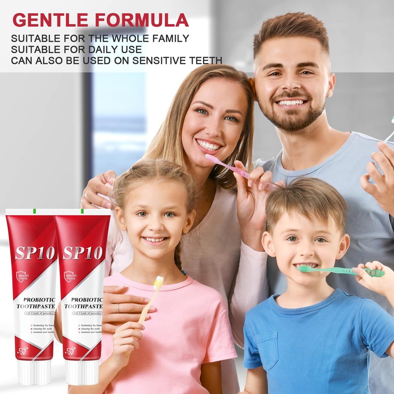 SP10 Probiotic Toothpaste, 2Pcs 100g Teeth Whitening Toothpaste with 4