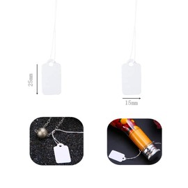 Generies 500 Pcs Price Tags Craft Tags Plain String Hang Tags White Solid Labels DIY Wedding Bartie Decorative Clothing Price Tags Message Tags Gift Labels