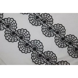Unbranded 10 yards BLACK scalloped dainty swag venise sewing lace trim 1.25" wide