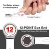 Jetech 15mm Combination Wrench, Metric 12-Point Chrome Vanadium Steel Spanner,