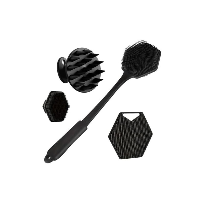 Cepillo de ducha de silicona suave - cepillo para espalda