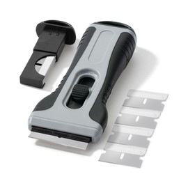 Bates- Razor Blade Scraper, Razor Scraper Set with 15 Extra Blades, Razor Scraper with Built-in Blade Storage Box, Window Scraper Tool, Glass Scraper Blades, Blade Scraper, Razor Blade Retractable