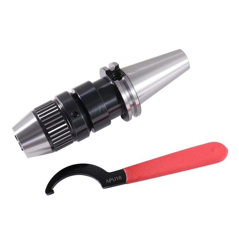 Accusize Industrial Tools 0-5/8'' Cat40 CNC Integral Keyless Drill Chuck,