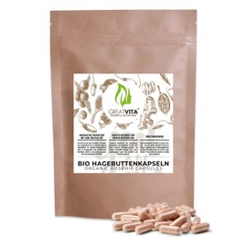 Organic Rosehip Capsules, Pack of 420, 500 mg/Tablets, Rosehip Powder, 3000 mg Daily Dose, 100% Pure without Additives, Laboratory Tested EU Cultivation (DE-ÖKO-037), GreatVita