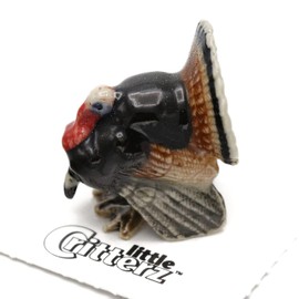 Little Critterz Turkey Gobbler Multicolor - Collectible for Gift Home Decor Miniature Porcelain Figurine