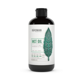 Birdman MCT Oil Acido Caprílico C8 100% Natural Puro De Coco, Keto y Paleo Friendly, Boost De Energia y Concentracion, Ideal en Cafe y Ensaladas, Sin Sabor | 18 Porciones | 270ml