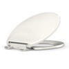 Toilet Seat, Round Toilet Seat with Quick-Release And Quick-Attach, Plastic