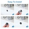 uxcell 10pcs Sink Overflow Rings, Bathroom Kitchen Basin Trim Bath