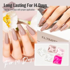 vieafenti Nail Polish Nude 15ml, Fast Dry Nail Polish Long-Lasting Regular Air Dry Oil-Base Nail Polish Natural Vegan Manicure DIY Salon at Home