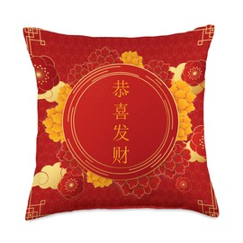 Happy Lunar New Year 2025 Gongxi Facai Chinese New Year Throw Pillow