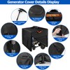 Waterproof Generator Cover Outdoor with Dual Waterproof Zip Open, 800D