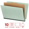 Staples 60% Recycled Heavy Duty Classification Folder, 1-Divider, 2" Expansion,