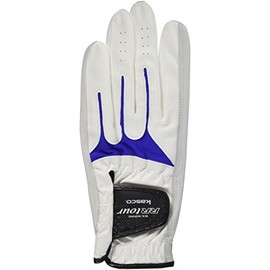 Kasco Golf Gloves, Men's RR-1323, Right Handed, White/Blue, 24