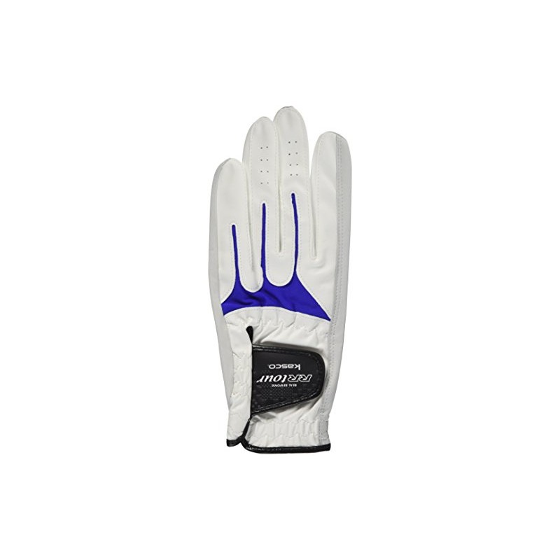 Kasco Golf Gloves, Men's RR-1323, Right Handed, White/Blue, 24