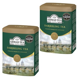 AHMAD TEA Darjeeling 7.1 oz (200 g) Cans [UK Brand] x 2