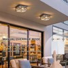 Outdoor Ceiling Light with Motion Sensor, Industrial Farm House Flush