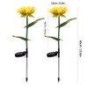 2Pcs Solar Powered LED Lamp Artificial Flower Light Garden Courtyard