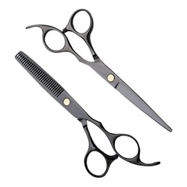 Housoutil 2pcs Professional Hairdressing Scissors Set Barber Shears Kit for Hair Styling Tools Hair Cutting Scissors Texturizing Home Salon Use