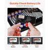 VEVOR Battery Organizer Storage Box, Battery Case Bag with Tester