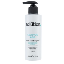The Solution Salicylic Acid Clear Skin Body Gel (200ml) Back Acne Treatment with Tea Tree, Vegan Salicylic Acid Serum & Pore Minimizer, Cruelty Free Salicylic Acid Moisturiser Body Care