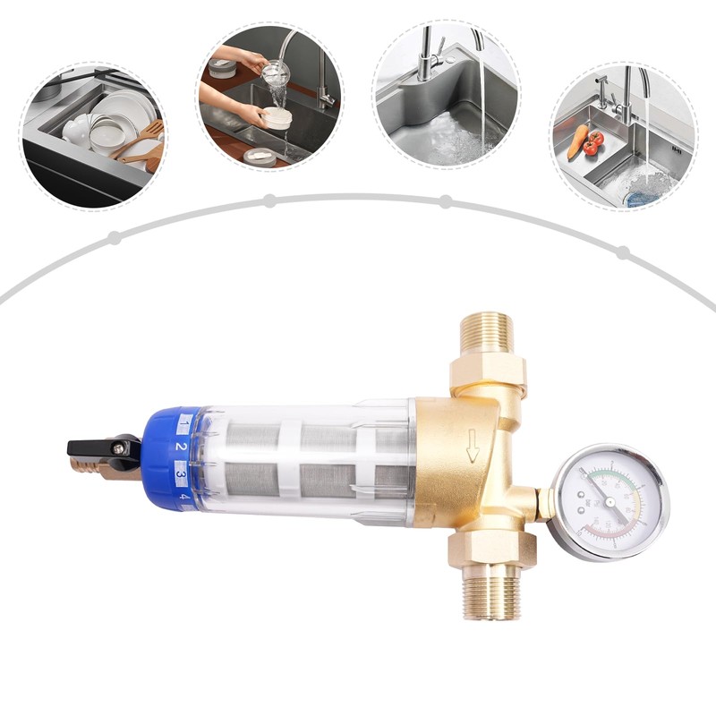 40 Micron Flushable Prefilter, Spin Down Sediment Water Filter, Whole