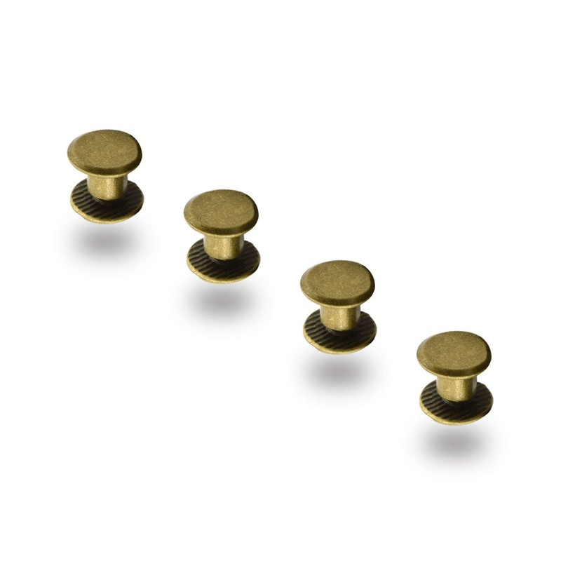 Trimming Shop 9x6mm Chicago Screw Rivets Bronze Flat Head, Anti
