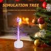 minkissy 2pcs Mini Christmas Tree USB Connection LED Fiber Optic