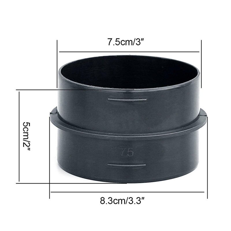 BODYA 2Pcs 75mm Pipe Ducting Joiner Connector Pipe Vent Outlet