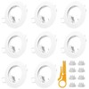 KingYH 8 Pack Recessed Light Frames Set GU10 MR16 Round
