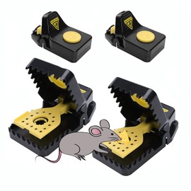 (Newest Model) Mouse Trap Set of 4 Easy to Catch and Exterminate Traps, Repeatedly Pest Extermination, Reusable, For Home, Vegetable Garden, Kitchen, Powerful, Japanese Instruction Manual Included