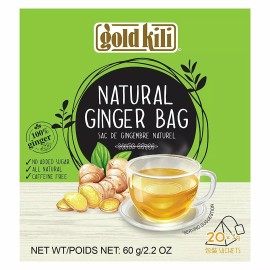 Gold Kili Natural Ginger Bag 20 bags (Pack of 2) BBE 05/2025 - Ships Free