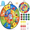 26 Inches Double-sided Foldable Kids Dart Board Set, Maomaoyu Velcro