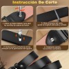 2pcs Cinturón De Piel Cuero Ajustable Caja De Regalo, Cinturon